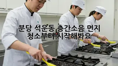 분당 석운동 층간소음? 먼지 청소부터 시작해봐요!