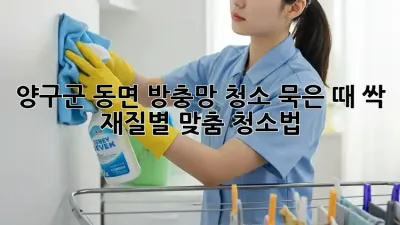 ✨양구군 동면 방충망 청소✨ 묵은 때 싹! 재질별 맞춤 청소법🧹